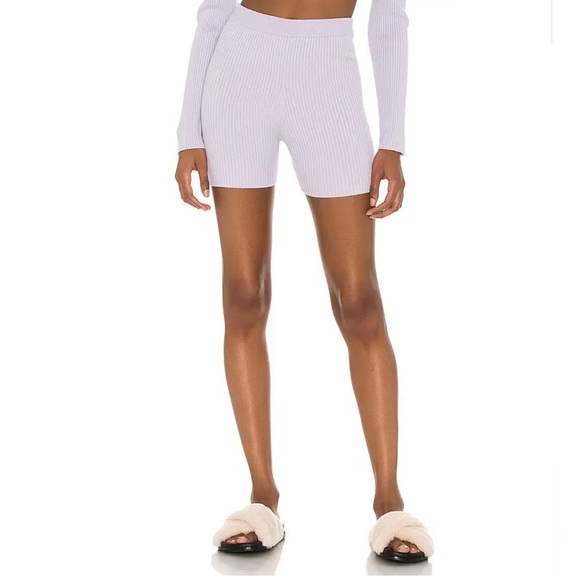 REVOLVE SONG OF STYLE Knit Bike Shorts. Lilac. Size S. - Picture 2 of 9